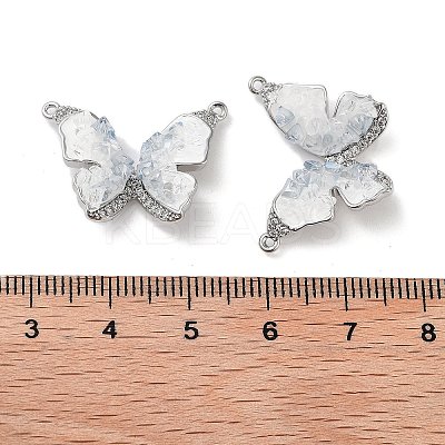 Brass Micro Pave Clear Cubic Zirconia Pendants KK-B102-14P-1