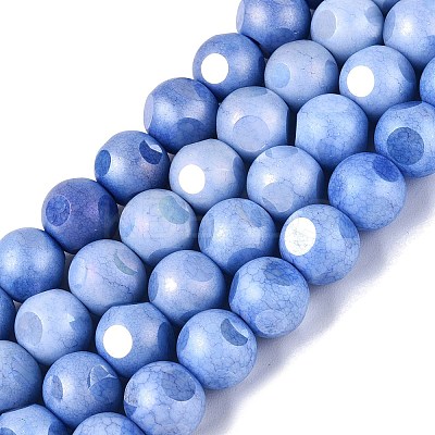 Ombre Effect Dyed Electroplate Opaque Glass Beads Strands LS-EGLA-Q130-01A-04-1