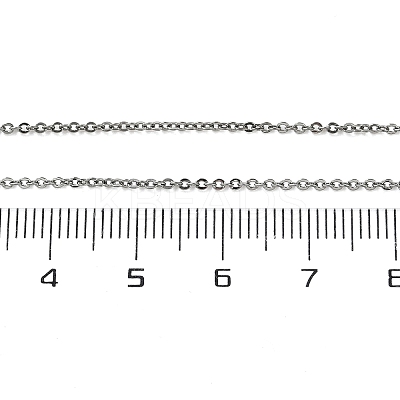 Brass Rolo Chains Necklaces for Women NJEW-D302-43B-1