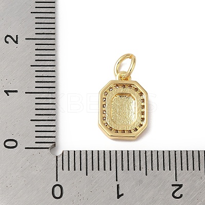Real 18K Gold Plated Brass Micro Pave Clear Cubic Zirconia Pendants KK-L216-002G-P-1
