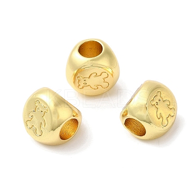 Eco-Friendly Rack Plating Brass European Beads KK-F854-01G-04-1