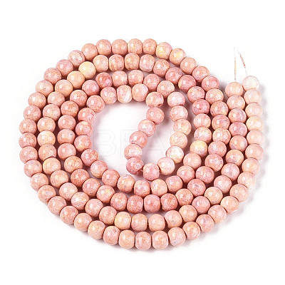 Baking Paint Glass Beads Strands DGLA-N016-6mm-01-1