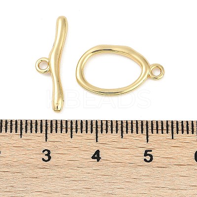Brass Toggle Clasps KK-K391-09G-1