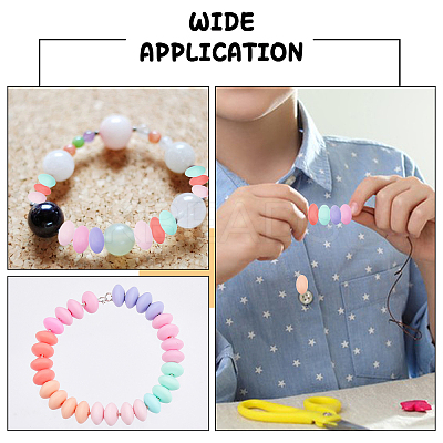 180Pcs 18 Colors Rondelle Food Grade Eco-Friendly Silicone Abacus Beads SIL-CA0003-14-1