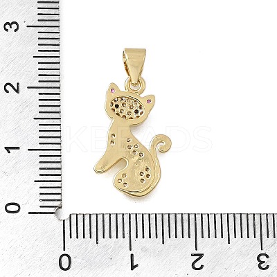 Brass Micro Pave Cubic Zirconia Pendants KK-D431-017G-1