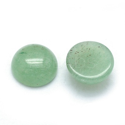Natural Green Aventurine Cabochons X-G-P393-R15-8MM-1