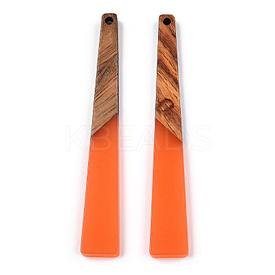 Translucent Resin & Walnut Wood Big Pendants LS-RESI-TAC0017-46-B02-1