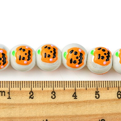 Handmade Porcelain Beads Strands PORC-A025-01E-1