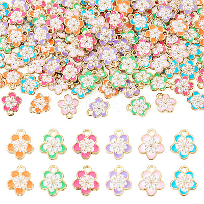 108Pcs 6 Colors Alloy Enamel Pendants FIND-TA0006-62-1