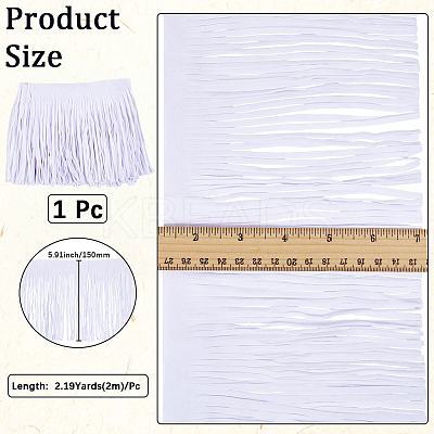 1Pc Suede Fabric Tassels Ribbon OCOR-GF0005-60B-02-1