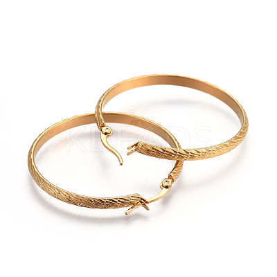 Ion Plating(IP) 304 Stainless Steel Hoop Earrings EJEW-L215-19G-1