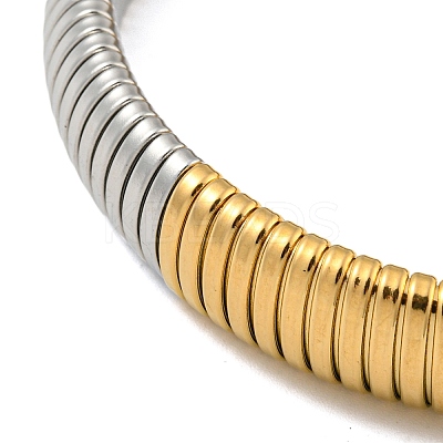 304 Stainless Steel Flat Snake Chain Bracelet BJEW-B076-01PG-1
