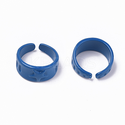 Spray Painted Alloy Cuff Rings RJEW-T011-30A-RS-1