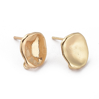 Brass Stud Earring Findings X-KK-S348-414-1
