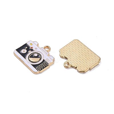 16Pcs 4 Colors Alloy Enamel Pendants ENAM-FP0001-52-1