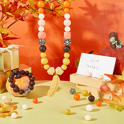 14 Style Food Grade Eco-Friendly Silicone Focal Beads SIL-GA0001-09-1