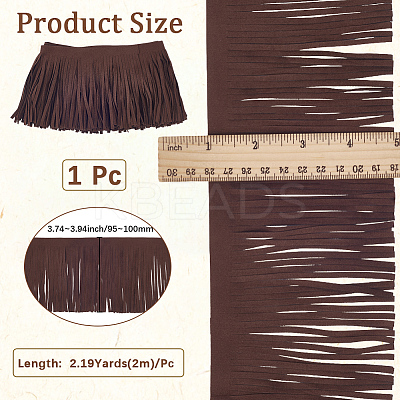 1Pc Suede Fabric Tassels Ribbon OCOR-GF0005-60A-04-1