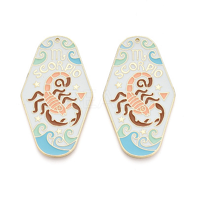 Rack Plating Alloy and Enamel Big Pendants ENAM-T021-29H-1