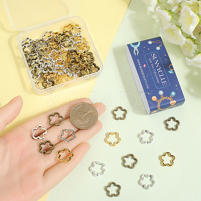 90Pcs 3 Colors Tibetan Style Alloy Bead Frames FIND-SC0011-51-1
