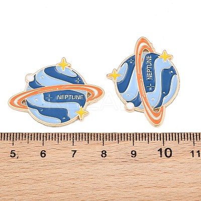 Space Planet Alloy Enamel Cabochons AL-CBA1A6F-07KCG-G-1