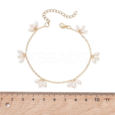 Natural Cultured Freshwater Pearl Rice Charm Bracelets BJEW-TA00723-1