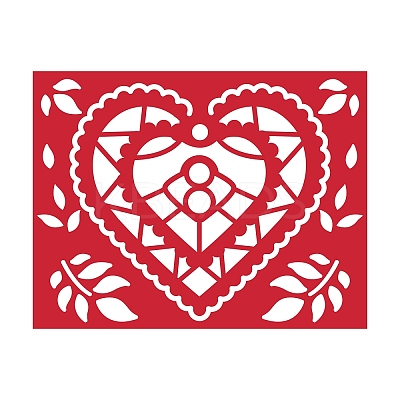 Heart Carbon Steel Cutting Dies Stencils DIY-WH0170-061-1