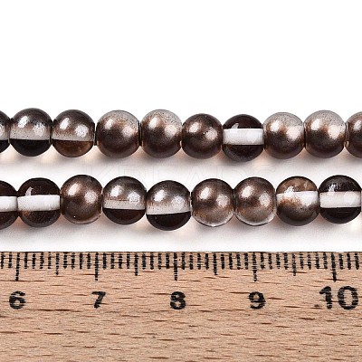 Baking Paint Transparent Glass Beads X1-DGLA-N011-6mm-09-1