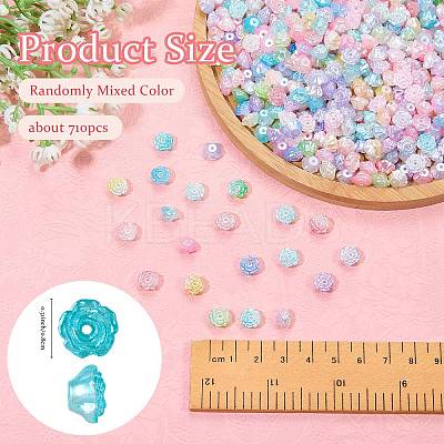 100G ABS Plastic Bead Caps KY-SZ0001-68-1