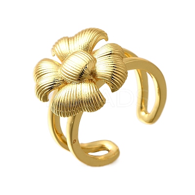 Brass Cuff Rings for Women RJEW-Q008-08G-1