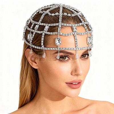 Alloy Rhinestone Headbands for Women AJEW-WH20020-241P-1