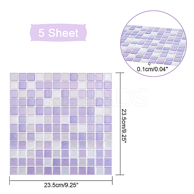 PET Self-Adhesive Mark Crystal Pattern Paper DIY-WH0223-11A-1