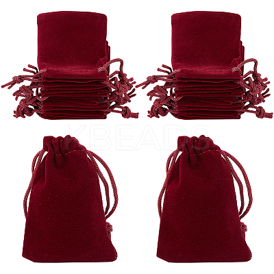 25Pcs Rectangle Velvet Drawstring Pouches TP-BBC0001-04B-02-1