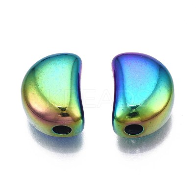 Rack Plating Rainbow Color 304 Stainless Steel Beads STAS-S119-083-1