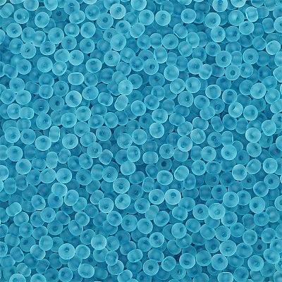 Frosted Colors Glass Seed Beads GLAA-H030-09D-1