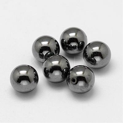 Non-magnetic Synthetic Hematite Beads G-P162-02-5mm-1