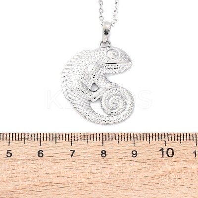 304 Stainless Steel Pendant Necklaces NJEW-H059-07P-1