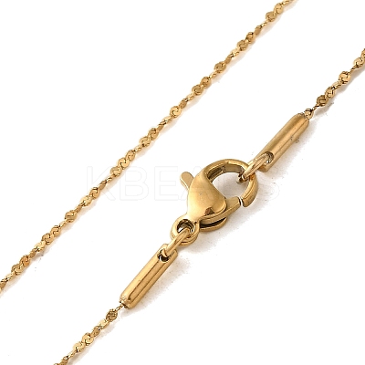 Ion Plating(IP) 304 Stainless Steel Serpentine Chain Necklaces NJEW-L173-025G-1