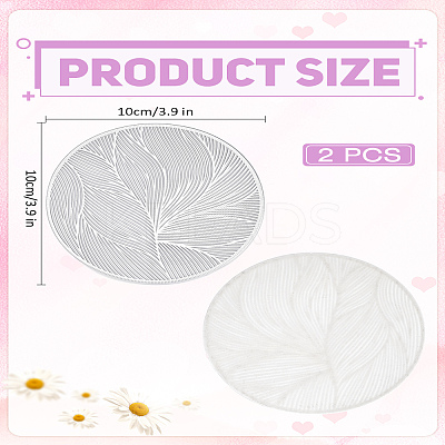 2Pcs PVC Hot Pads Cup Mats AJEW-LP0006-94A-1