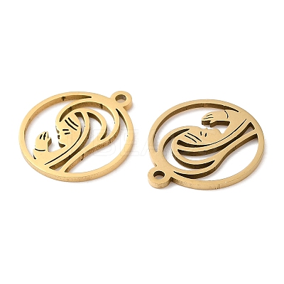 201 Stainless Steel Pendants STAS-A084-01G-1