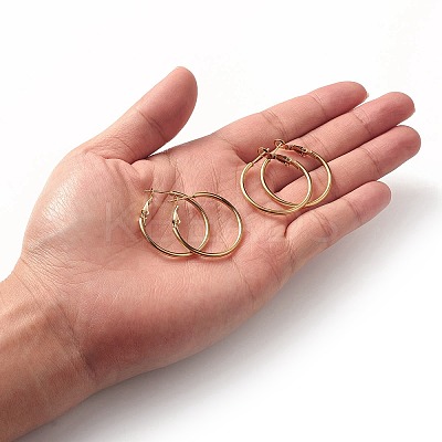 PVD Vacuum Plating 304 Stainless Steel Hoop Earrings LS-STAS-S078-08-30mm-1