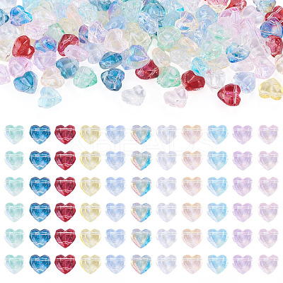 110Pcs 11 Colors Transparent Glass Beads GLAA-TA0004-41-1