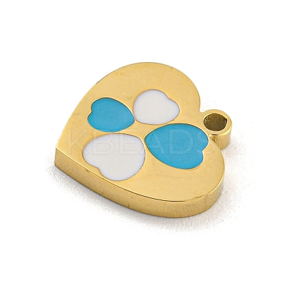 316 Surgical Stainless Steel Enamel Charms STAS-M073-32A-01G-1