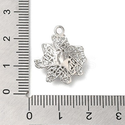 Rack Plating Brass Cubic Zirconia Pendants KK-M267-13P-1