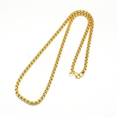 304 Stainless Steel Venetian Chain Necklace Making STAS-A028-N031G-1