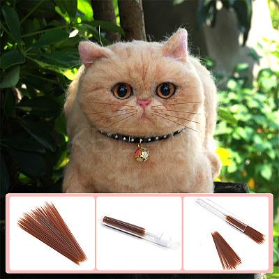 Plastic Simulated Animal Whiskers for Crafts Needle Felting DIY-WH0430-904C-04-1