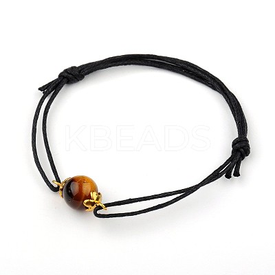 Gemstone Adjustable Link Bracelets BJEW-JB01554-7-1