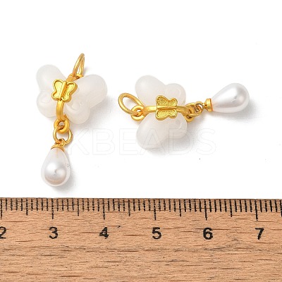 Resin & Imitation ABS Pearl Pendants KK-F873-13MG-1