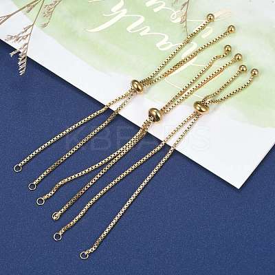 Adjustable 304 Stainless Steel Slider Bracelets Making STAS-T050-031G-1
