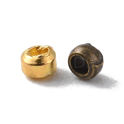 2200Pcs 4 Style Brass Crimp Beads KK-FS0001-19-1