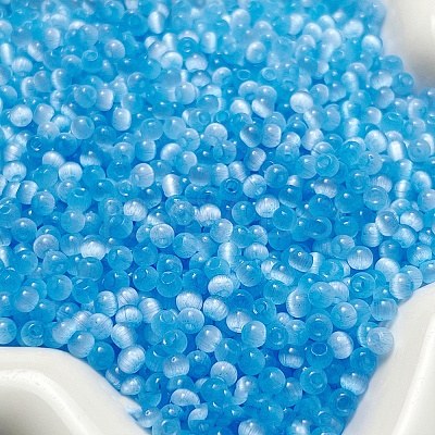Imitation Cat Eye Glass Seed Beads GLAA-U006-01D-1